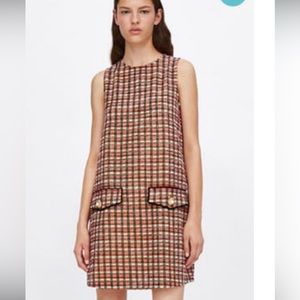 Zara Pinafore Dress Sz M